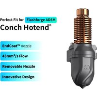 Phaetus Hotend Conch EndCoat™ Nozzle High Quality with Detachable Nozzle 0.25 0.4 0.6 0.8mm For Flashforge Adventurer 5M 5M Pro