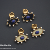 MM Retro Eye Stud Earrings for Cool Women Girls 2023 Tactile High Quality Trendy Punk Designer vintage Jewelry pearl vintage