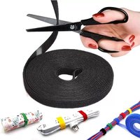 1/5M Cable Manager Data Cable Storage Artifact Reusable Cable Tie Nylon Free Cut Desk Wire Organizer Cable Binding Tape