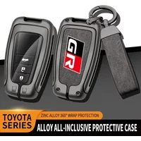 Zinc Alloy Key Case Bag For Toyota GR 86 Supra Yaris RAV4 Prius Corolla C-HR Camry Auris Car Key Chain Metal Key Shell