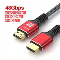 48Gbps HDMI-compatible Cable 8K@60Hz 1m 2m 3m 5m HDMI-compatible 2.1 Cable 4K@120Hz HDR 3D Effect Video Cable For HDTV PC TV BOX