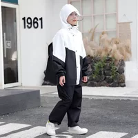 Children Raincoat Suit Age 6-16 Years Boy Girl Kids Rain Wear Kids Rain Coat Jacket Waterproof Poncho Outdoor Hiking Rain Gear