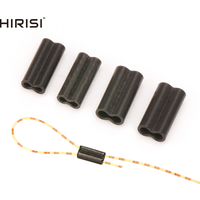 Hirisi 50pcs Double Copper Fishing Tube Fishing Wire Pipe Crimping Sleeves Connector Fishing Accessories AG161