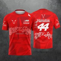 Men's Lewis Hamilton #44 Still I Rise Graphic Short Sleeve Jersey Quick Dry Breathable Racing Cycling T-Shirt for Fans