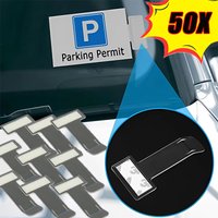 5/10/20/50PCS Car Temporary Parking Business Card Plastic Transparent Ticket Holder Card Ticket Holder Holder Storage Organizer