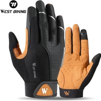 AliExpress West Biking WEST BIKING Men's Full Finger Cycling Gloves Touch Screen Anti-Slip Shock Absorption Motorcycle Bicycle Gloves for Spring Autumn