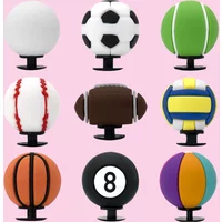 1/9pcs 3D Basketball Rugby Shoe Charms for Boys Volleyball Football Shoe Decoration Accessories Baseball Pin Clog for Kids