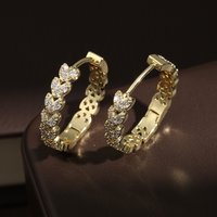 ZAKOL Elegant Micro Paved Zircon Big Hoop Earring for Women Luxury Bridal Wedding Engagement Party Jewelry