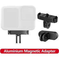 Aluminum Alloy Magnetic Quick Release Adapter 1/4"-20 Thread Dual Jaw Conversion Mount for GoPro Hero 13 Action Camera Accessory
