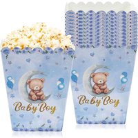 Bear Baby Shower Boxes Favor Treat Candy Cookies Boxes for Baby Shower Supplies Gender Reveal Bear Birthday Party Decor 10 PCS