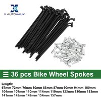 X autohaux Bicycle Spokes Bike Wheel Spokes 14G 67mm 72mm 76mm 80mm 83mm 87mm 90mm 94mm 100mm 104mm 107mm Length Carbon Steel