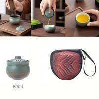 Portable Brewing Kit Portable Tea Set Miniature Camping Tea Set Ceramic Solo Cup Travel Case Ultra-Light, Backpacking Gear