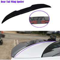 New Style Universal 3pcs Sedan Rear Trunk Tail Rear Wing Spoiler 117-127cm Adjustable DIY Refit Boot Wings Spoiler Car Accessory