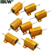 25W Aluminum Case Power Resistor Wirewound Type Assorted Ohm Values for Electronic Circuits