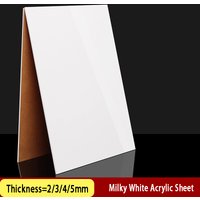 THK=2/3/4/5mm Milky White Acrylic Sheet - Opaque Plexiglass Panel Reflective Backdrop Partition Custom Processing