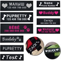 2 PCS Custom Dog Name Tag Harness ID Label Personalized Reflective Colorful DIY Name Logo Chest Strap Harness Collar Tag