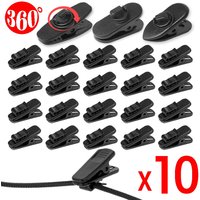 360°Rotatable Universal Wired Headphone Line Clips Headphone Cable Clothing Clip Organizer Onto Clothing To Keep Cord in Place