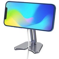 T3EE Portable Smartphone Stable Holder Anti Corrosion Cellphone Aluminum Stand Foldable Bracket Cradle Tabletop Dock Mount
