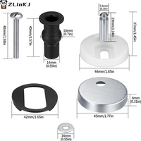 ▶2Pcs Toilet Seat Hinges Top Fix Hinge Pack Mountings Replacement Release Quick Screws For Toilet Bathroom Furniture Accessories