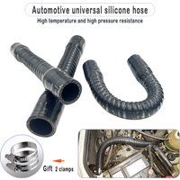 Universal Car Silicone Flexible Hose modification Water Radiator Tube Air Intake Pipe Intercooler Tube Joiner ID16~75MM Black
