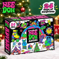Calendrier de l'Avent 2026 NeeDoh, jouet anti-stress, poupée fidget 3D en PVC, calendrier de compte à rebours de Noël, boîte surprise, cadeau de vacances du Nouvel An