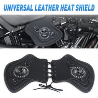Universal Motorcycle Heat Saddle Deflector Shield PU Leather Engine Cover Deflector For Honda For Suzuki For Kawasaki For Yamaha