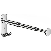 Multipurpose Wall Mounted Storage Rack w/ Hooks, Extendable Rod, Extra Large Storage, Neat Hangers, for Balcony Entryway Laundry