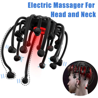 NEW Electric Head Massager Octopus Massager 20 Contracts 5 Modes Scalp Massager 2 Extra Long Contract Red Light Therapy Device