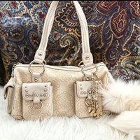 Retro Printed Rivet Metal Ring Shoulder Bag Fashion Y2K Large Capacity Tote Bag Multi-pocket Casual Street Handbag женские сумки