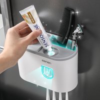 Ensembles d'accessoires de salle de bains, porte-brosse à dents, distributeur automatique de dentifrice, presse-dentifrice mural, support de rangement, organisateur