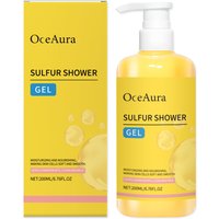 OceAura Sulfur Shower Gel Softening Skin Refreshing Smoothing Long Lasting Moisturizing Gentle Cleansing Sulfur Body Wash 200ml