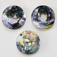 Game Arknights Endfield Badges Round Laser Badge Brooch Backpack Accessories