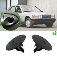 2Pcs Car Door Handle Lock KeyHole Cap Plug For Mercedes-Benz 190 W201 1982 1983 1984 1985 1986 1987 - 1993 Black New