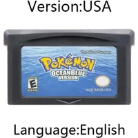 Pokemon GBA Series Game Cartridge,32-Bit Video Game Console Card,Fuligin AshGray Liquid Crystal My Ass US Version. For GBA NDS