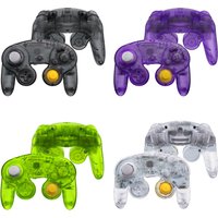 eXtremeRate Faceplate Backplate for Nintendo GameCube Controller, Custom Housing Shell Cover with Buttons - Clear Series