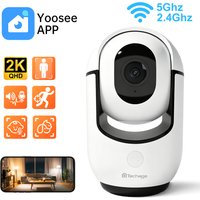 Techage 3MP WiFi Kamera Bezpieczeństwa Wewnętrzna z AI do Wykrywania Ludzi i Zwierząt, Monitor Dziecka, Dwukierunkowe Audio, Bezprzewodowa Kamera z Nocnym Widzeniem w Kolorze, Nadzór Domowy CCTV