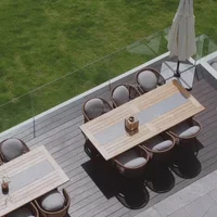Console Wood Garden Furniture Sets Modern European Lounge Patio Outdoor Sun-proof Sectional Salon De Jardin Simple Furntiture