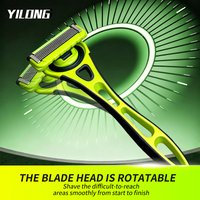 6-Layer Stainless Steel Flexible Blades That Conform to the Contours of the Face, Providing a Clean Shave and Reducing the Irritation Caused by Repeated Shaving.