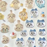 Chiikawa 3D Cute Relief PVC Crystal Waterproof Stickers DIY Scrapbook Laptop Cute Bonbon Drop Seal Children Gift ボンボン ドロップシール