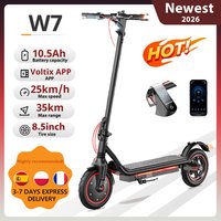 Patinete Eléctrico W7 de 8.5 Pulgadas, 36V 10.5Ah, Alcance de 25-35 km, 4 Modos de Velocidad, Patinetes Eléctricos con Doble Amortiguador