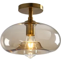 Nowoczesna szklana lampa sufitowa LED minimalistyczna do garderoby, na balkon, do sypialni, jadalni, oświetlenie do przedpokoju, lampa wewnętrzna, lampara