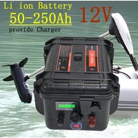 Waterproof 12V Lithium Battery for Trolling Motor Fishing Inflatable Boat Camping EV - 60Ah 80Ah 100Ah 150Ah 200Ah Options Avail