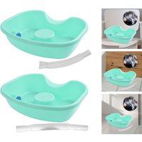 Hair Washing Basin Mobile Shampoo Basin Daily Living Aids Shampoo Bowl Rinse Basin for Salon Injured Disabled Patients Children