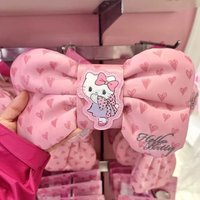 Sweet Pink Heart Pattern Bow Hello Kitty Pen Bag Fashion Cute Storage Pouch for Girls School Supplies