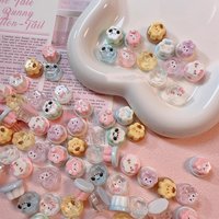 50/120pcs Mini ResinCabochons, Ice Clear Cartoon Pudding DIY Charms for Cream Glue Phone Case Hair Clip