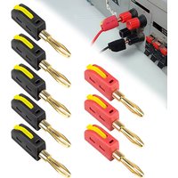 1/2/4/6Pcs Solder Free Banana Plug Portable 4MM 32A High Current Quick Wire Connector Banana Plug Gold-Plated Copper Connectors