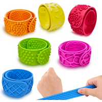 Multi-Texture Silicone Sensory Slap Bracelet Set Stress Relief Fidget Wristband for Anxiety ADHD & Autism Calming Accessory