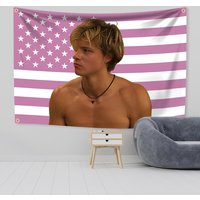 JJ Outerbanks Tapestry JJ Maybank American Flag Aesthetic Bedroom Decoration Obx Outer Banks Tapestrys Home And Garden Banner