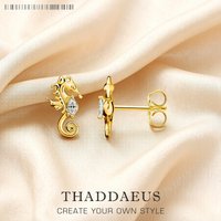 Ear Stud Seahorse Fine Jewerly For Women Trendy Romantic Gift In 925 Sterling Silver