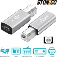 STONEGO Multifunktionaler Typ-C-zu-USB-Konverter aus Aluminiumlegierung für elektronisches Musikinstrument, Laptop, Drucker